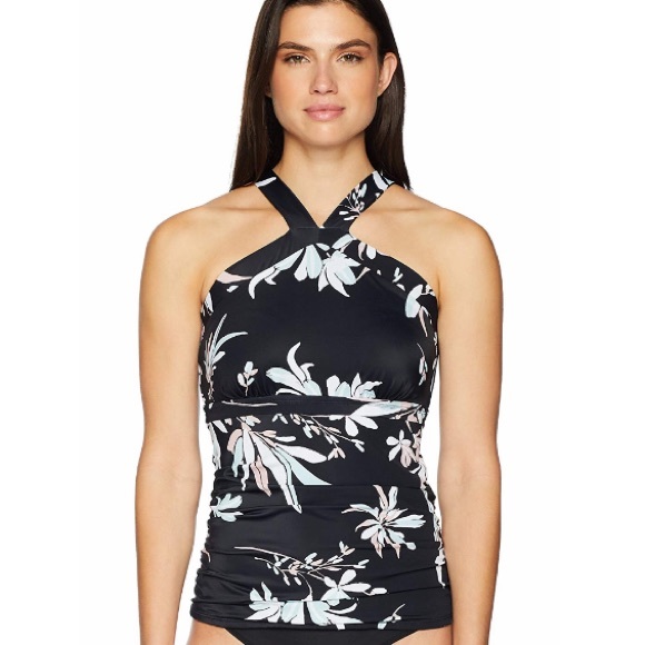 high neck halter tankini